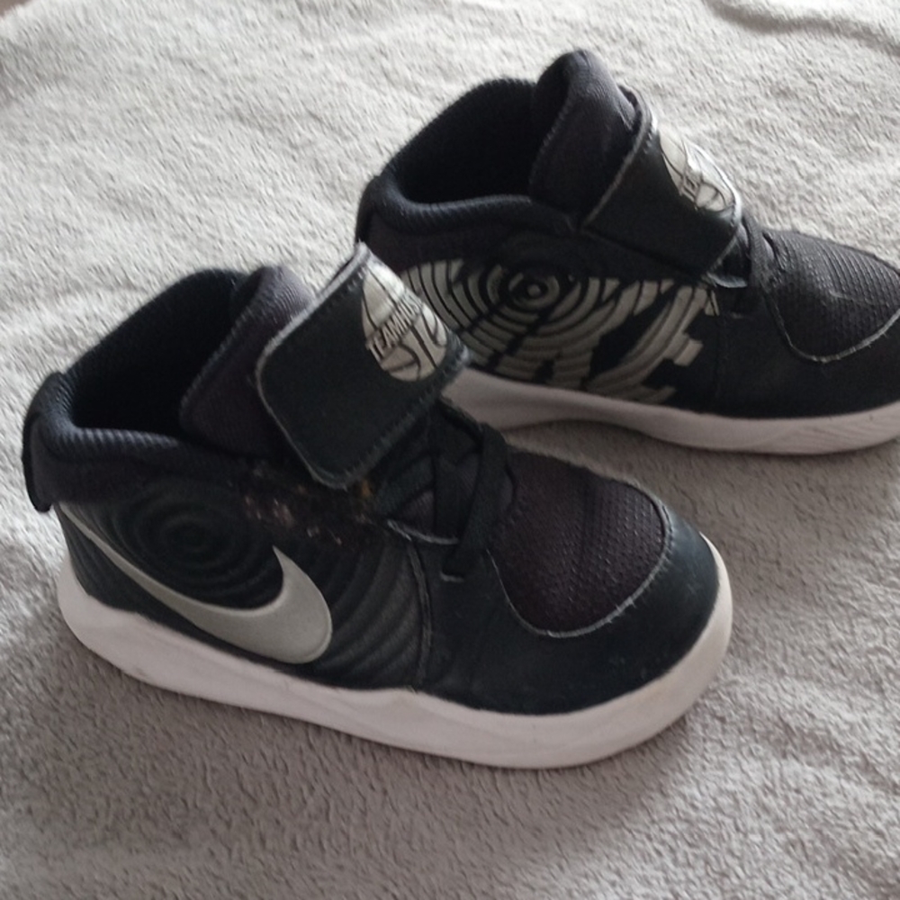 Kids Black and White Nike Shoes